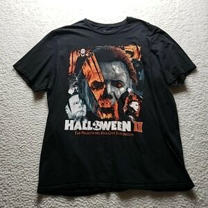 Halloween II Shirt Mens 2XL Black Michael Myers Graphic Tee Tagless Horror Movie